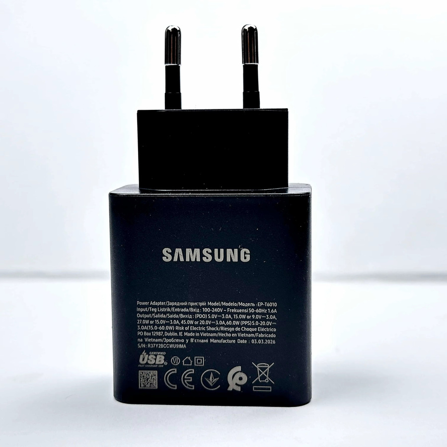 Samsung 60W PD Schnellladegerät mit USB-C-Kabel in Schwarz - Bild 3