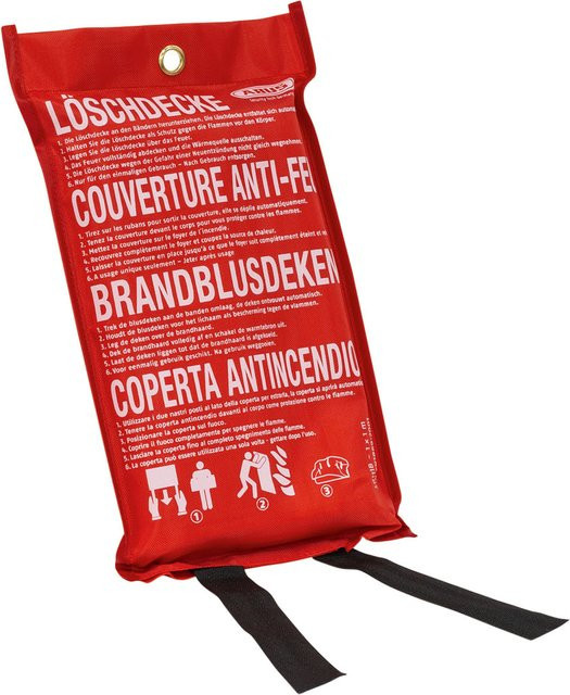 ABUS Feuerlöschdecke nach EN 1869 in Rot, B x B: 1 x 1 m - Bild 1