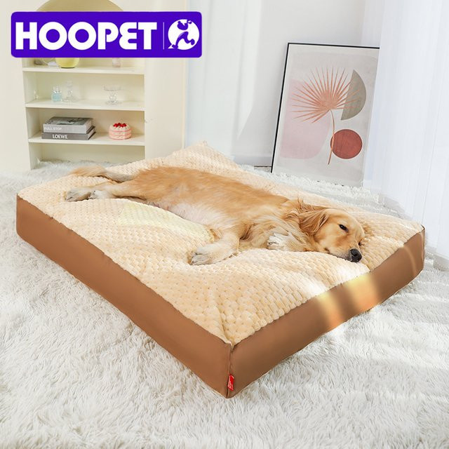 Hoopet Hundehütte Winter Hundesofa für große Hunde, braun, waschbare und abnehmbare Schlafmatte - Bild 1