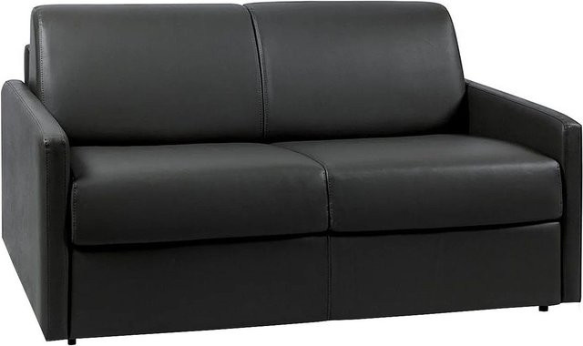 Vente-unique Schlafsofa Calife Schwarz mit Kunstlederbezug Breite: 150 cm - Bild 1