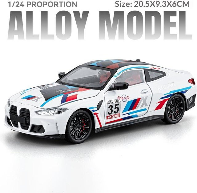 Linyi toy car Bmw M4, Automodell, 1:24, mit Licht und Sound, ab 14 Jahren - Bild 1