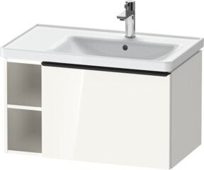 Duravit Waschtischunterschrank D-Neo in Schwarz und Weiß hochglanz, B: 78,4 cm, T: 45,2 cm, H: 44,0 cm - Bild 1