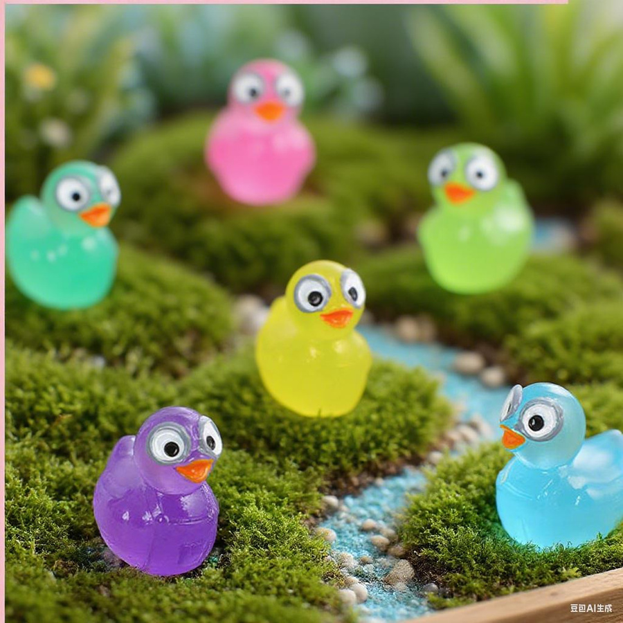 Wucifang Bags Mini Piratenenten Figuren aus Harz in Multicolour für Feengarten und DIY-Dekorationen - Bild 4