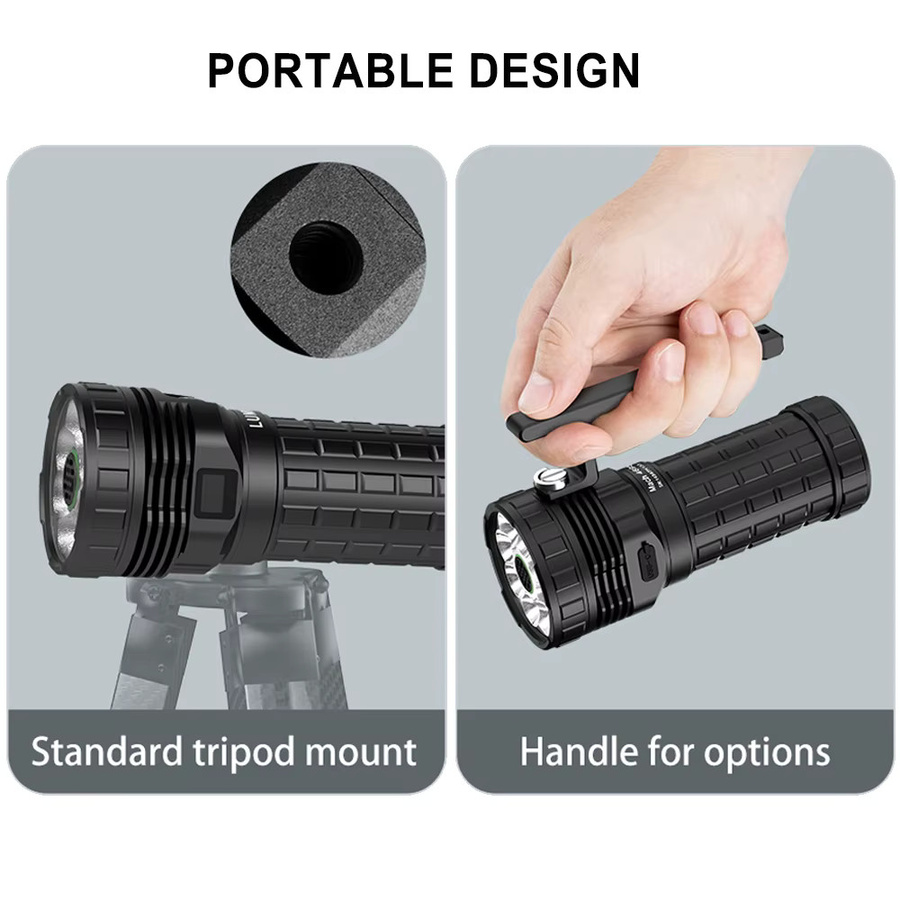LUMINTOP MACH 6.0 EDC LED-Taschenlampe mit USB Typ C, wiederaufladbar, 30000 Lumen, mit Lüfter und LED-Anzeige - Bild 4
