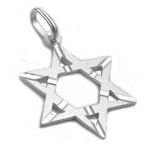 Colfem Anhänger David-Stern, 925 Silber, matt, Unisex - Bild 1