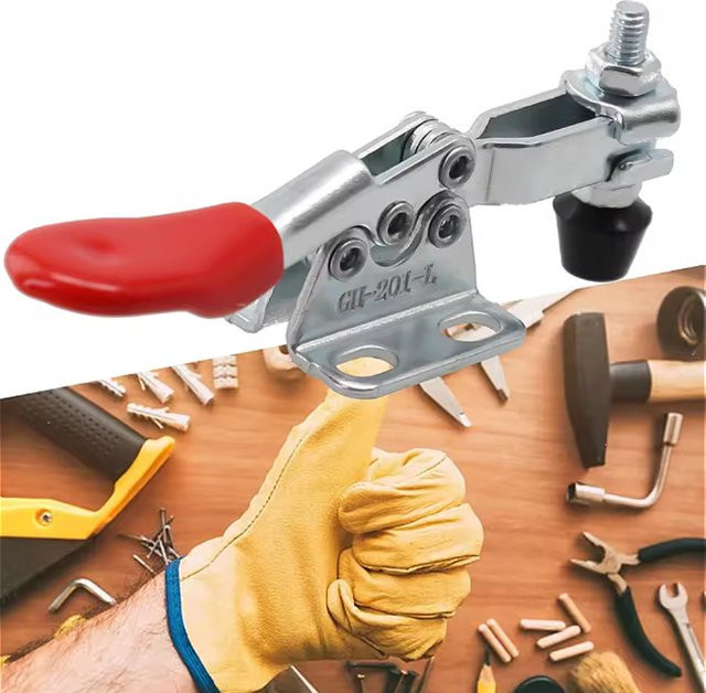 Kraft Zimmerei Push-Pull Schraubstöcke Toggle Clamp Spanner Set für Holzhandwerkzeuge - Bild 1