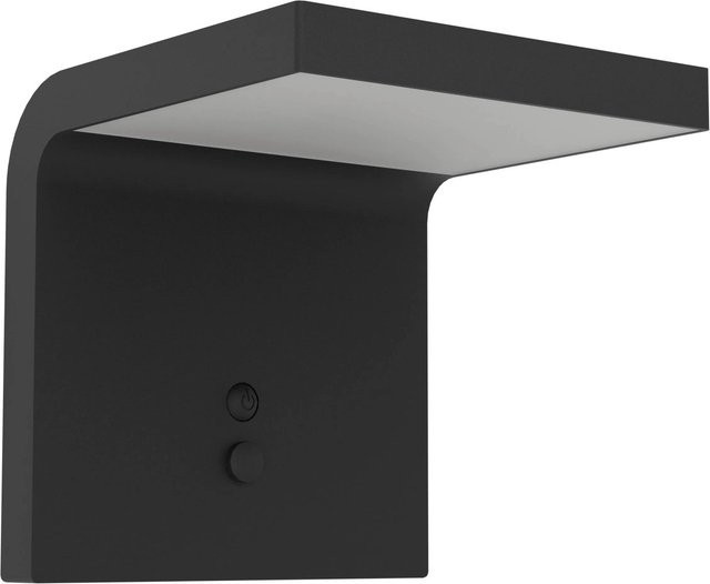 Eglo LED-Solar-Wandleuchte Spiante in Schwarz mit Bewegungssensor, quadratisch, B/H: 14 x 14 cm - Bild 1