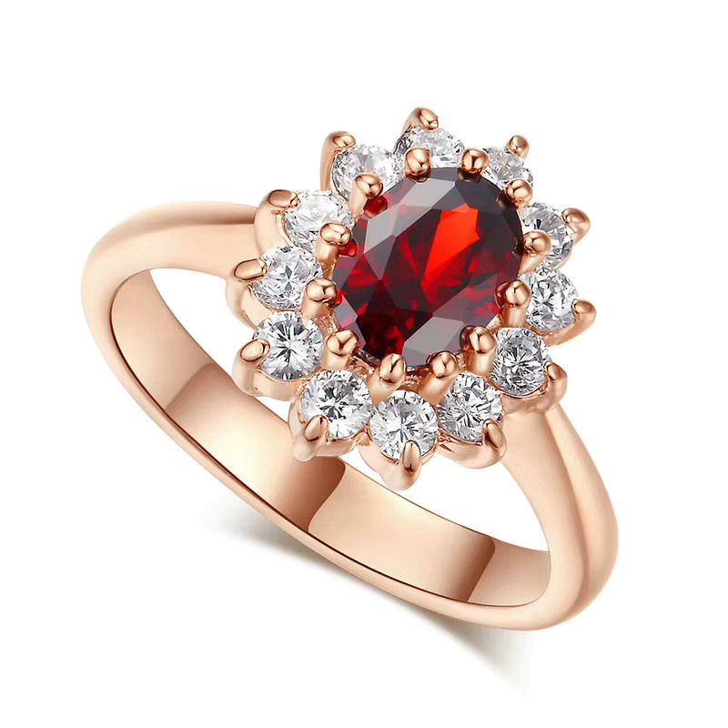 ZHOUYANG Ring, Kristall, Roségold, Damen, Verlobung - Bild 4