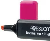 Westcott Textmarker Set mit Chisel-Spitze in Pink und Schwarz - Bild 1