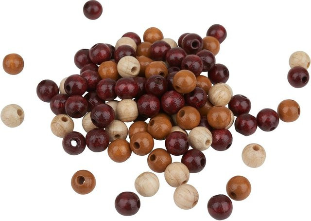 KNORR prandell Holzperlenmix Nature Buchenholz Holzperle Elfenbein - Bild 1
