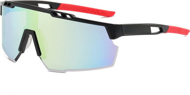 Techsuit 9963 Sportsonnenbrille, Unisex, Vollrand, Schwarz Violett, Kunststoff - Bild 1