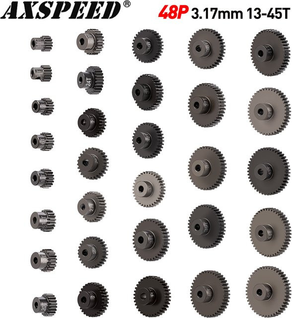 AXSPEED Stahl 48P Ritzel Motor Getriebe, Metall, Zubehör - Bild 1