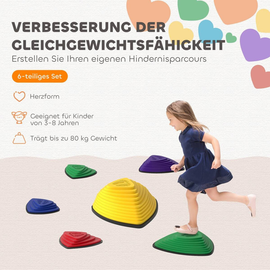 AIYAPLAY Balanciersteine mehrfarbig 6-teiliges Set ab 3+ Jahre - Bild 2