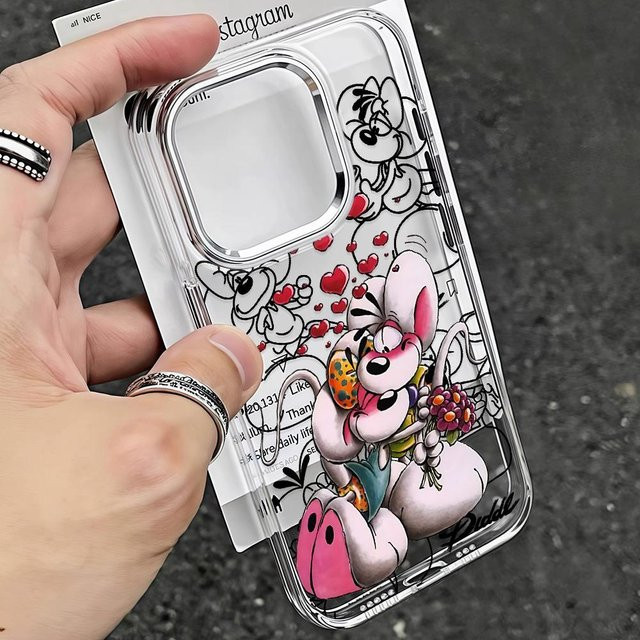 Samsung Handyhülle mit Cartoon Diddls Mäuse Motiv für Galaxy A57 A56 A36 A26 A55 A35 A16 A54 A34 A25 A24 A15 A14 A73 A53 A33 4G 5G A22 4G in Transparent - Bild 1