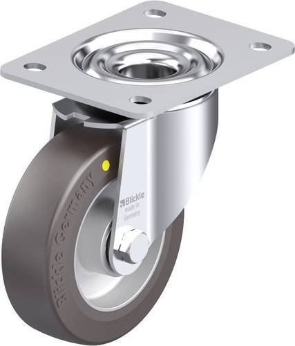 Blickle Stahlblech-Lenkrolle LK-ALST 125K-3-AS in Grau mit 125 mm Rad-Durchmesser und 350 kg Tragfähigkeit - Bild 1