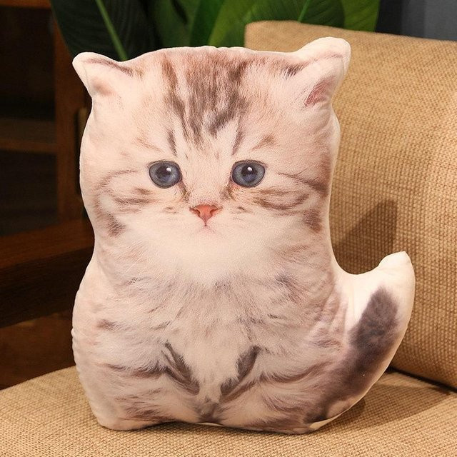 BC Pet Supplies Britisch Kurzhaar Katze Plüschtier, 50cm, Grau - Bild 1