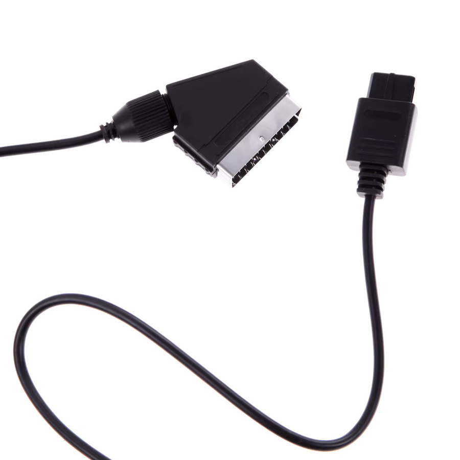 Nintendo RGB AV Scart Videokabel für NES, N64, SNES und GameCube, Schwarz, 1,8 m - Bild 4