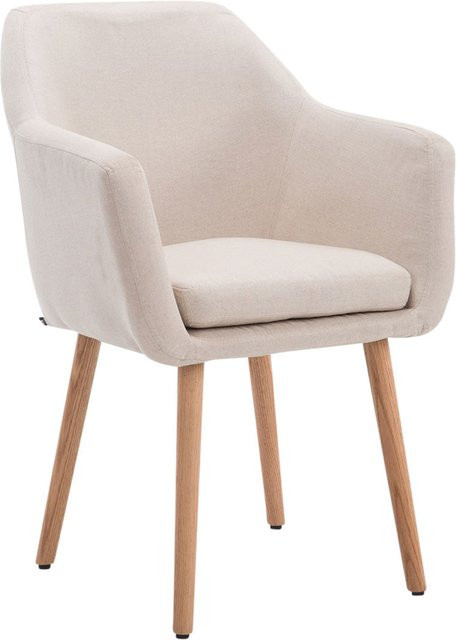 TPFLiving Besucherstuhl Utah in Beige mit Buchenholzgestell - Bild 1