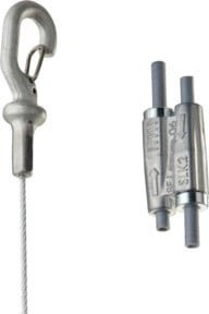 Erico Stahlseilsystem SLK15L3 aus verzinktem Stahl in Silber, Durchmesser: 1,5 mm, Länge: 3 m - Bild 1