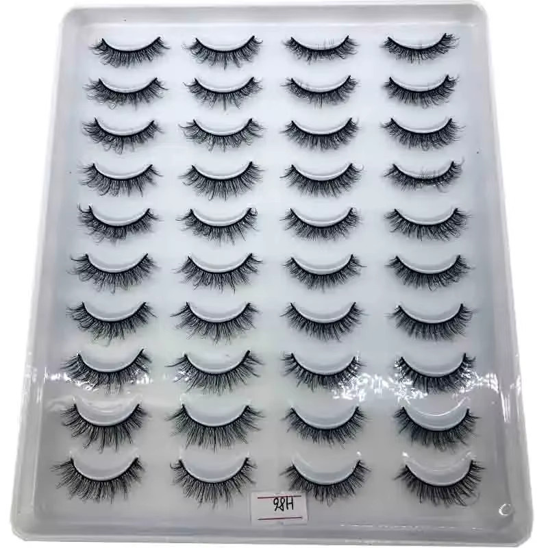 AMSDCN 3D-Nerzwimpern, Black, 20 Paar, Natürlich - Bild 2
