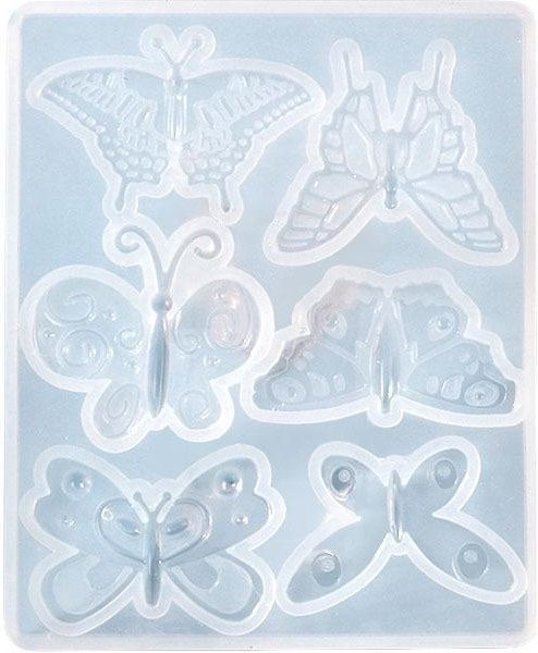 Silikonform Schmetterling von chenxiaogang für DIY Epoxidharz-Schmuck wie Ohrringe und Halsketten in Weiß und Transparent - Bild 1