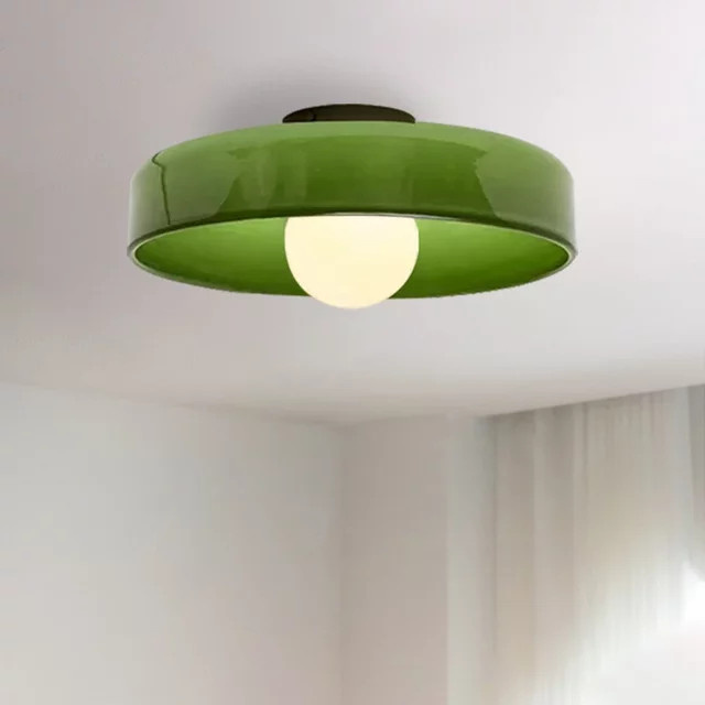 DARHYN Glas Deckenleuchte mit G9 Fassung für Wohnzimmer und Schlafzimmer, Durchmesser: 35 cm, Warmweiß - Bild 1