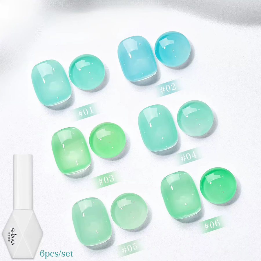 MISS SHAKA Gel-Nagellack Mint Mambo, 12 ml, Milchig-Blaugrün, Glänzend - Bild 3