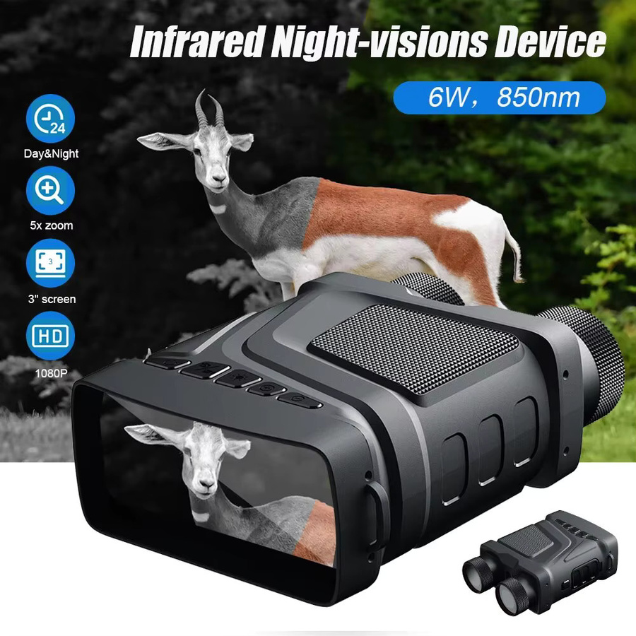 Digitales Infrarot-Nachtsichtgerät mit 5X Zoom und 1080P Auflösung für Jagd und Camping in Schwarz - Bild 2