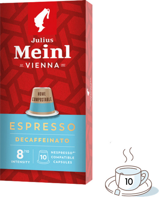 Julius Meinl Inspresso Espresso Decafeinato, koffeinfrei, Kaffeekapseln, 10 Stück, 56 g - Bild 1