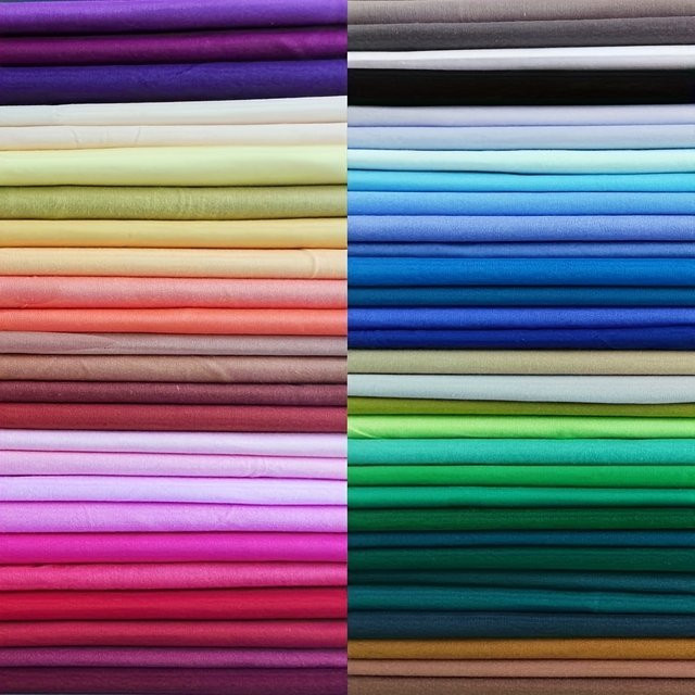 50 Stück quadratische Baumwollstoffquadrate für Patchwork und Bastelarbeiten, mehrfarbig, B/B: 25,4 x 25,4 cm - Bild 1