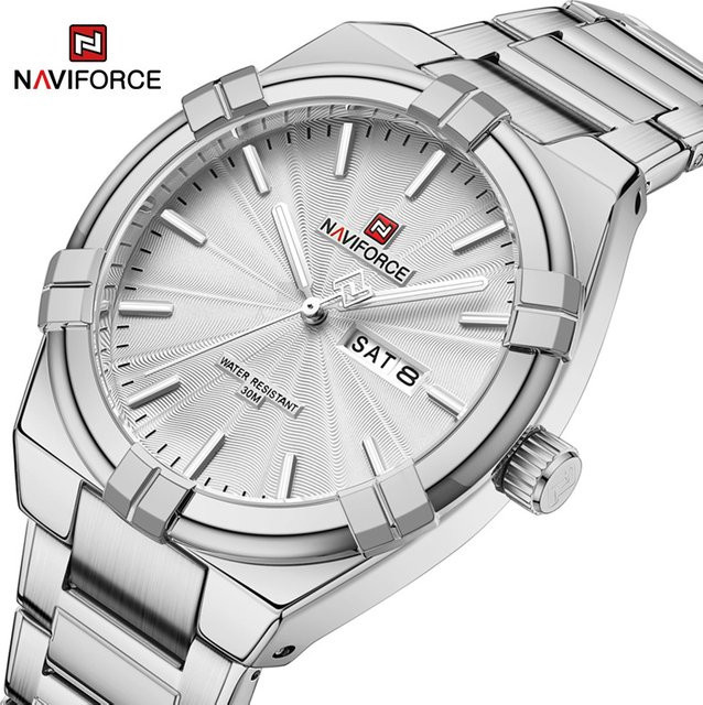 NAVIFORCE Armbanduhr, Quarz, Edelstahl, Silber, Herren - Bild 1