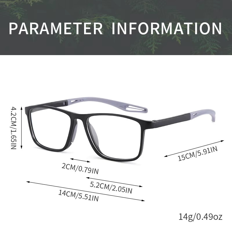 Klassische Business Lesebrille Männer, quadratisch, Vollrand, Kunststoff - Bild 2