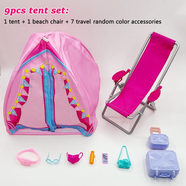 KIEKA Zelt-Strandstühle, Zubehör, 2-teiliges Set, Rosa / Pink - Bild 1