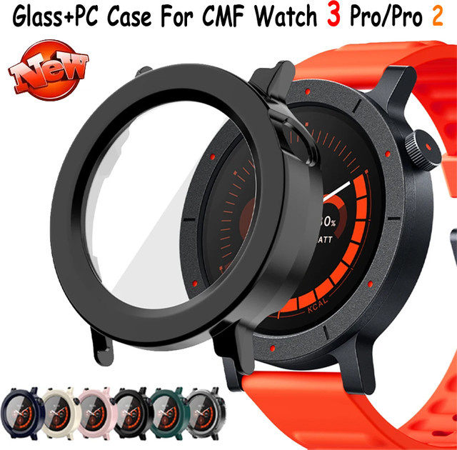 Nothing CMF Watch 3 Pro Schutzschale, Glas+PC-Gehäuse, Schwarz, Unisex - Bild 1