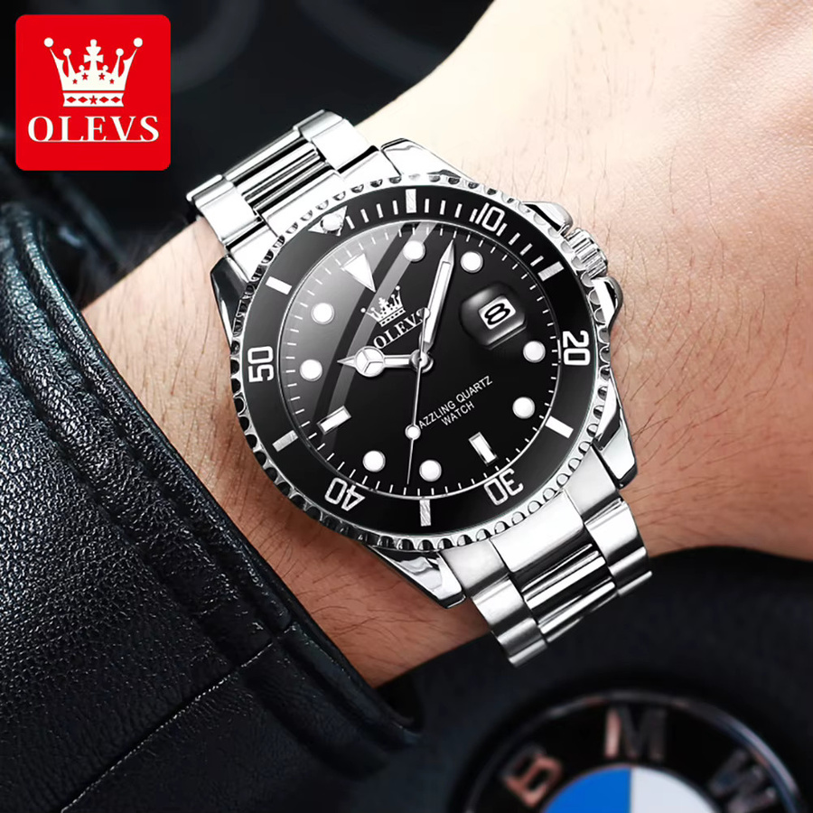 OLEVS Armbanduhr, Quarz, Edelstahl, Bicolor, Schwarz, Herren - Bild 6