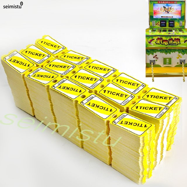 Seimistu Lotterie-Ticketpapier Gelb, 2000 Blatt Einlösegutscheine für Arcade und Spielhallen - Bild 1