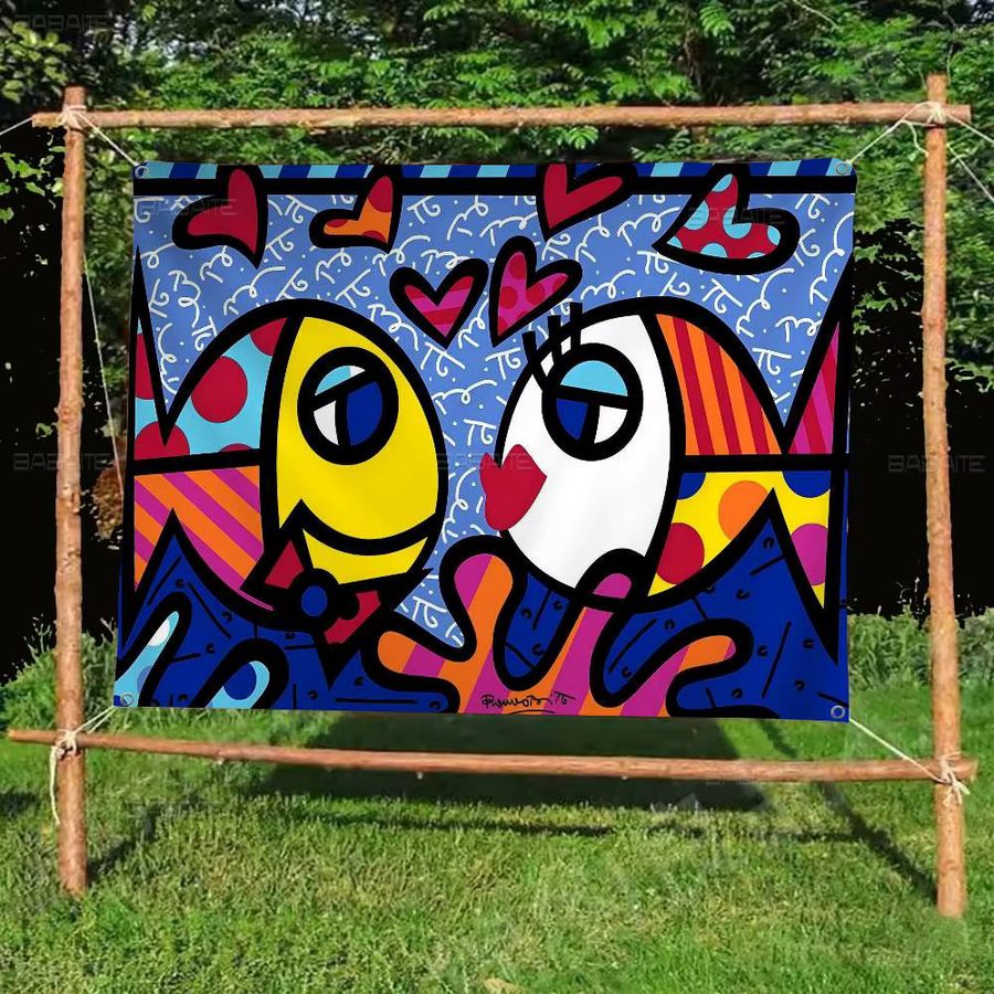 Britto Art Cartoon Flagge Wandbehang Multicolor als Wanddekoration - Bild 6