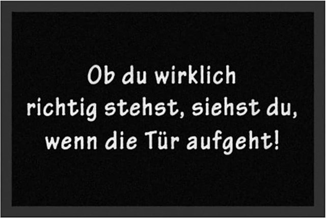 NYVI Fußmatte Printy Schwarz, rutschfest und waschbar für Innen und Außen, B/T: 40 x 60 cm - Bild 1
