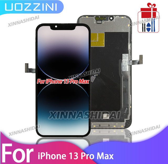 uozzini LCD-Display-Digitizer-Baugruppe für iPhone 13 Pro Max in Schwarz - Bild 1