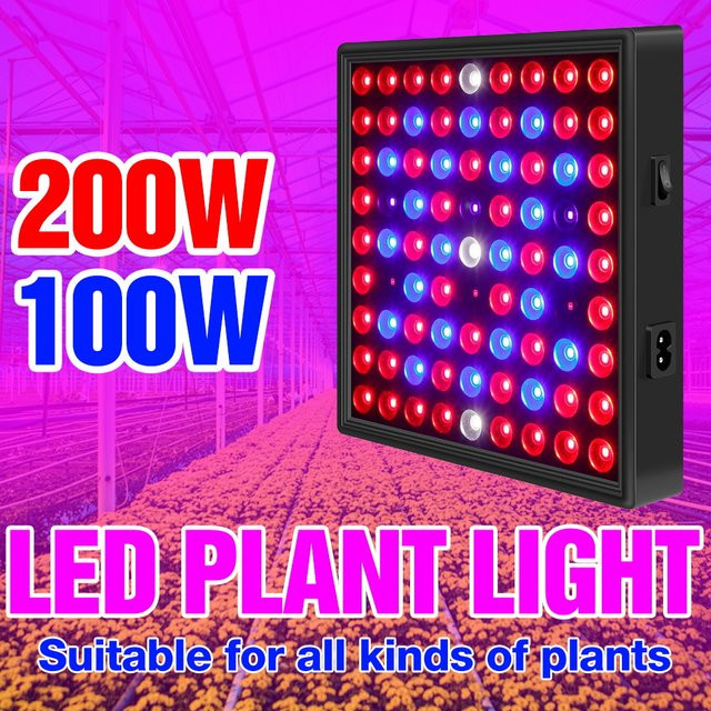 CanLing 200W LED Pflanzenwachstumslampe Vollspektrum in Schwarz für Hydroponik, Gewächshaus und Gemüseanbau - Bild 1