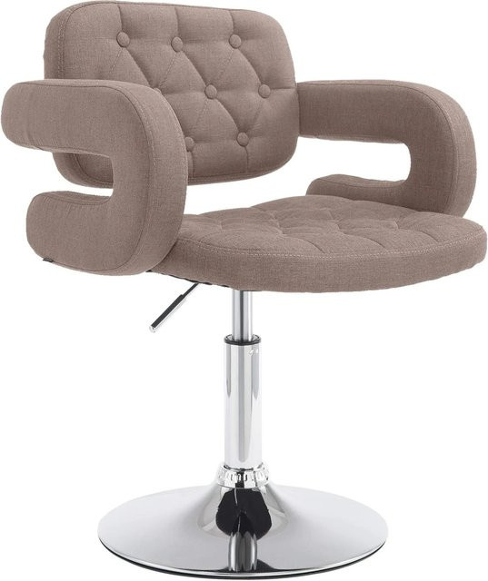 CLP Lounger Dublin Sessel aus Stoff in Taupe/Beige mit Armlehnen - Bild 1