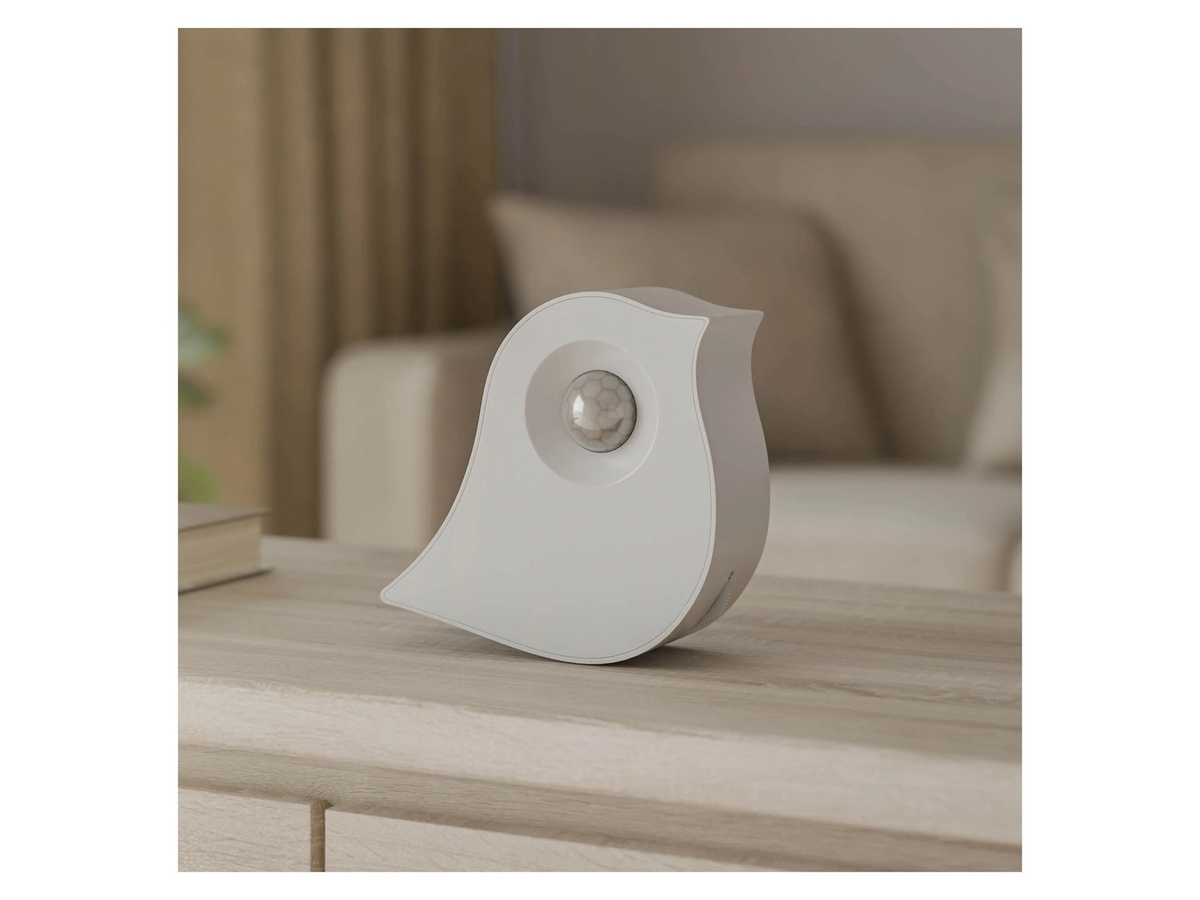 MEBUS Vogel-Zwitscherbox in Weiß mit minimalistischem Design und Vogelform für den Tisch - Bild 2