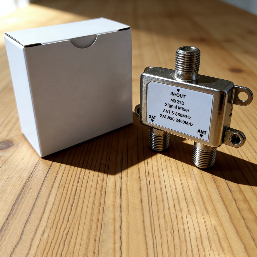ZSAT/ANT Diplexer-Kabel und Satelliten-TV-Kombinator MX21D DVB-S2 DVB-T2 DVB-C in Silber - Bild 4