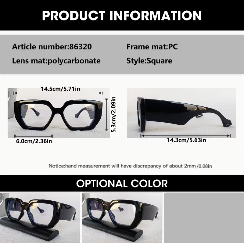 OCYCO Lesebrille, Vollrand, Square, Kunststoff, Transparent, Unisex, Blaulichtfilter - Bild 2