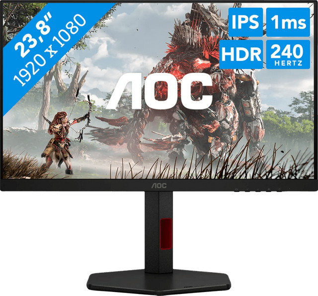 AOC AGON G4 24G4ZR Gaming Monitor mit 24 Zoll IPS Display, Full HD, 260 Hz, Schwarz, HDMI und DisplayPort - Bild 1