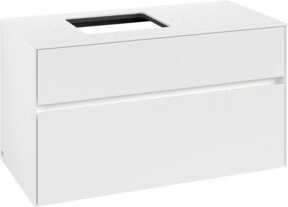 V&B Waschtischunterschrank Collaro in Weiß, B/T/H: 100 x 54,8 x 54,8 cm - Bild 1