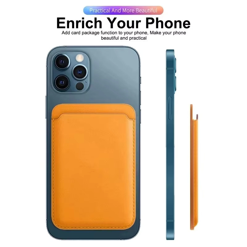Magnetische Leder-Brieftasche als Kartenhalter und Schutzhülle für Apple iPhone 17 16 15 14 13 Pro Max Plus, Farbe: Purple - Bild 3