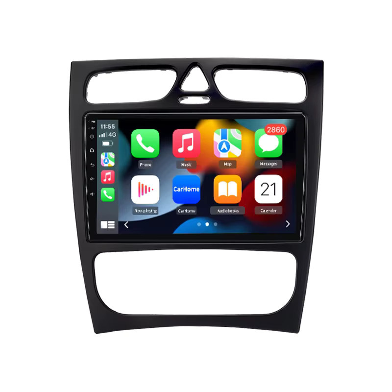 Junsun Android Auto Autoradio für Mercedes Benz C-Klasse W203 C200 C320 C350 und CLK W209 mit Wireless Apple CarPlay, 9.0 Zoll IPS Touchscreen Multimedia Stereo Videoplayer, Schwarz - Bild 5