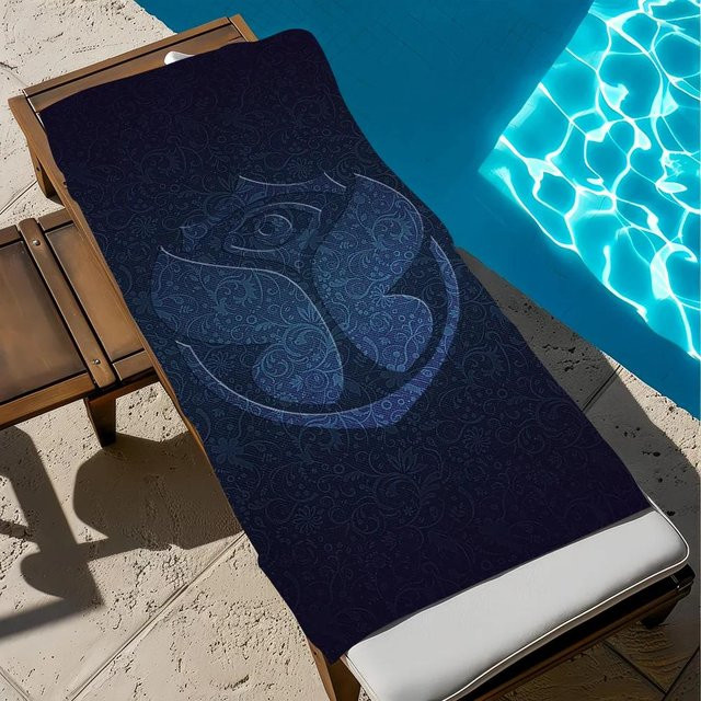 T-Tomorro Luxus Strandhandtuch für Pool und Reise, blau, B/H: 50 x 100 cm - Bild 1