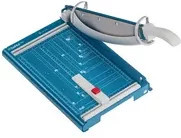 Dahle Hebelschneider 561 Guillotine-Schneidemaschine aus Metall in Blau mit Sicherheitsbügel für DIN A4, Schnittkapazität 35 Blatt - Bild 2
